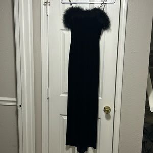 Vintage 1990s ROBERTA feather dress size small